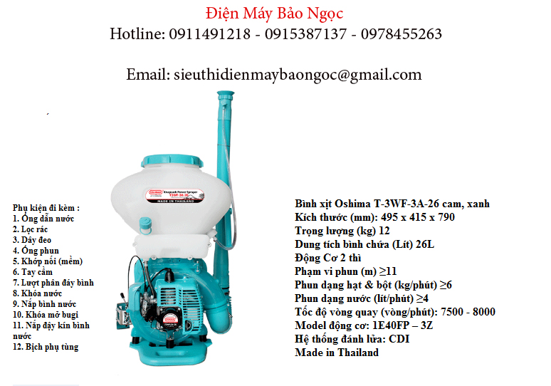Top 3 máy phun phân bón tốt tại Việt Nam