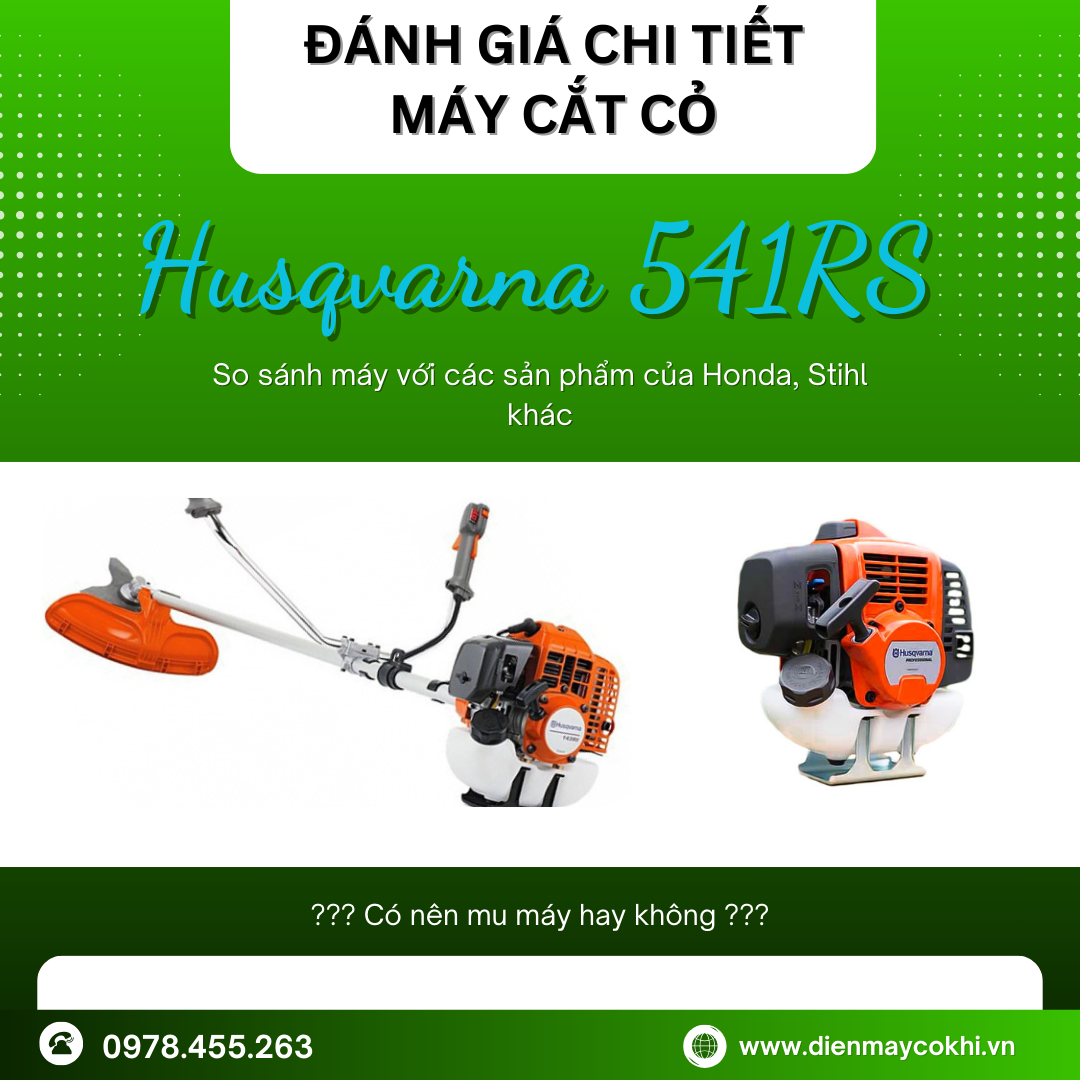 đánh giá máy cắt cỏ Husqvarna 541rs