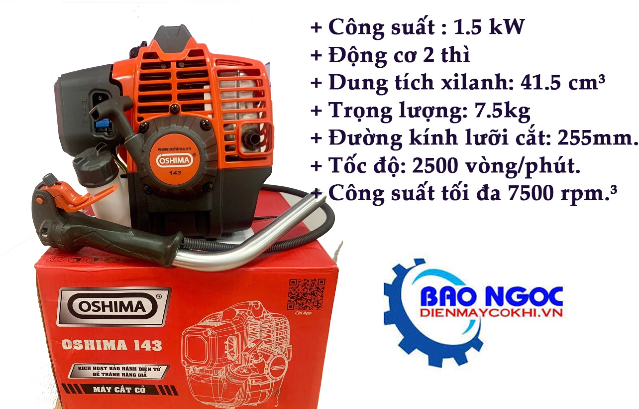 thông số kỹ thuật của máy oshima 143