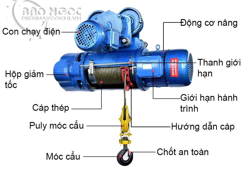 Pa lăng cáp điện KENBO CD1 1t 100kg